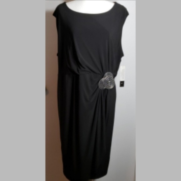 Tiana B. * Black Sleeveless Midi Dress * Washable - Picture 2 of 8